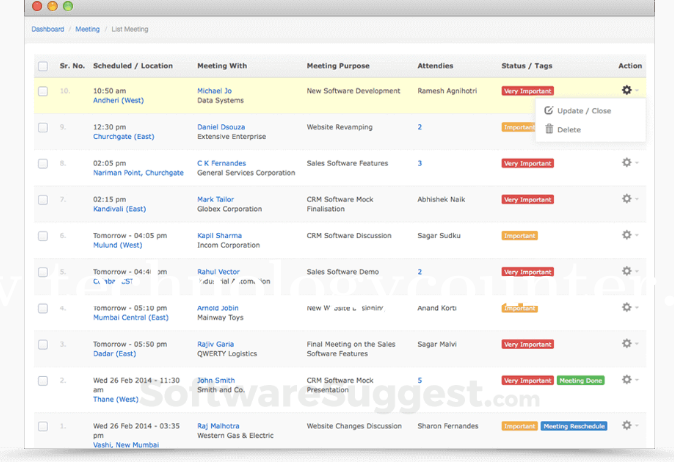 Dquip's CRM Screenshots